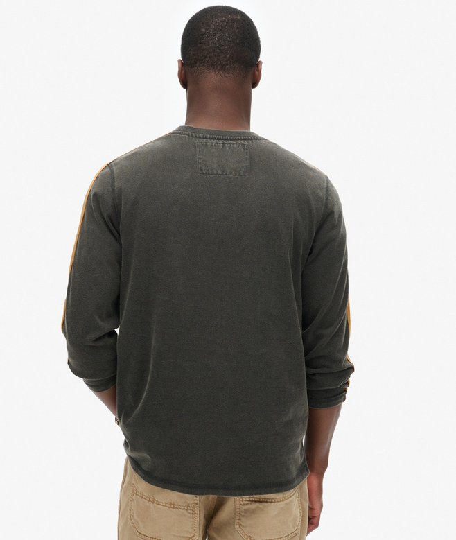 Vintage Athletic Long Sleeve Striped Top