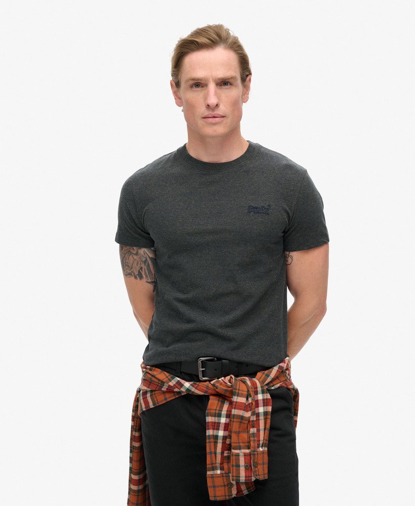 mens Organic Cotton Essential Logo T-Shirt in Eclipse Navy
