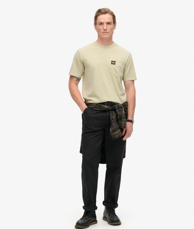 Contrast Stitch Pocket T-Shirt