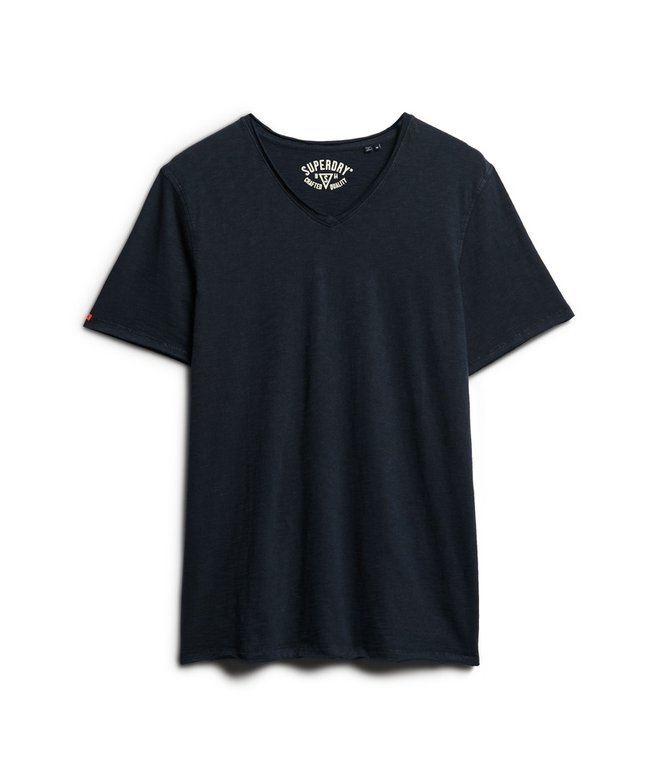 Raw Edge Slub V-Neck T-Shirt