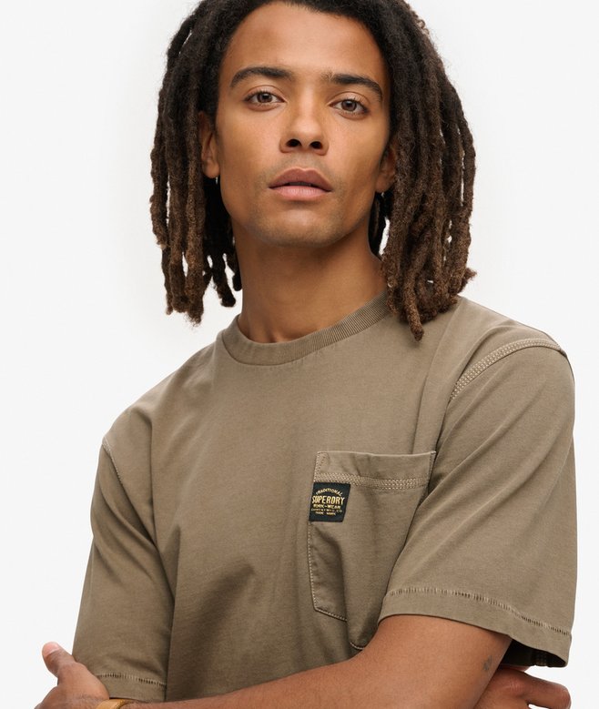 Contrast Stitch Pocket T-Shirt