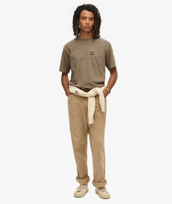 Contrast Stitch Pocket T-Shirt