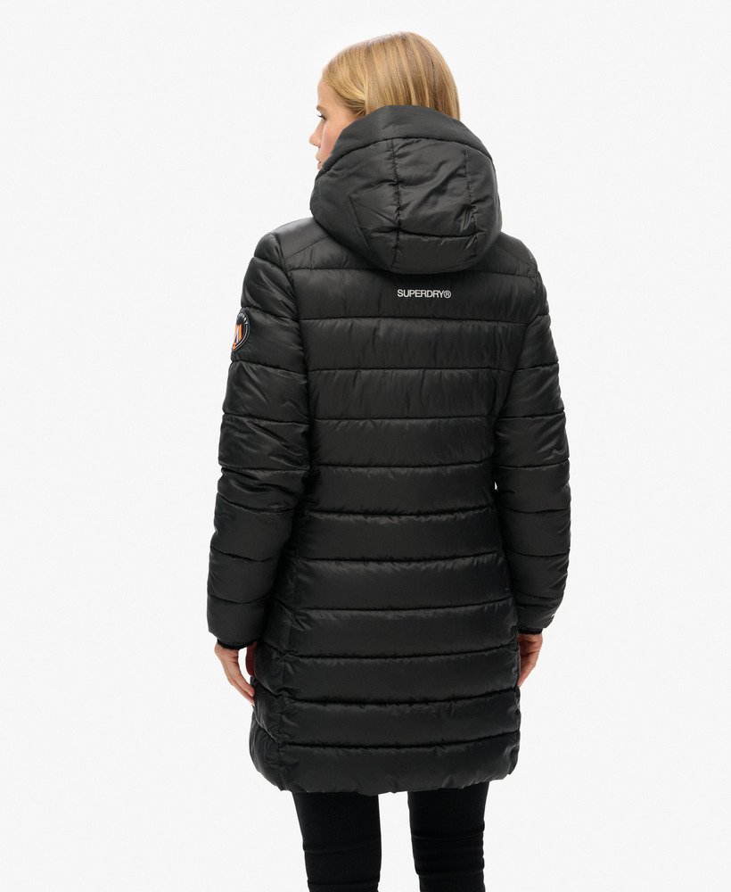 Manteau Long Doudouné à Capuche Pour Femme - Coupe Slim, Matelassé, Coupe-Vent Chaud - Pour Ski, Randonnée, Ville - Polyester/Duvet Coton