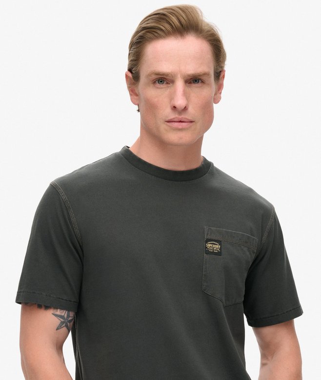 Contrast Stitch Pocket T-Shirt