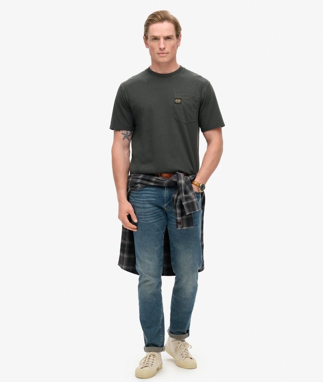 Contrast Stitch Pocket T-Shirt