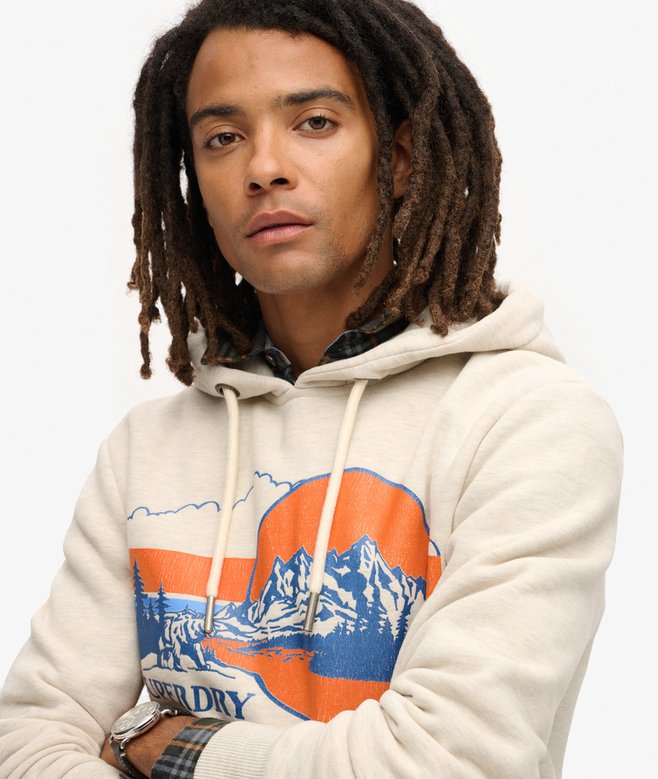Outdoor Graphic Stripe Hoodie