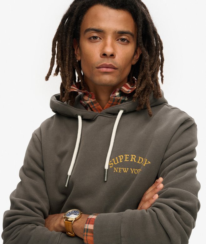 Tattoo Back Graphic Loose Hoodie