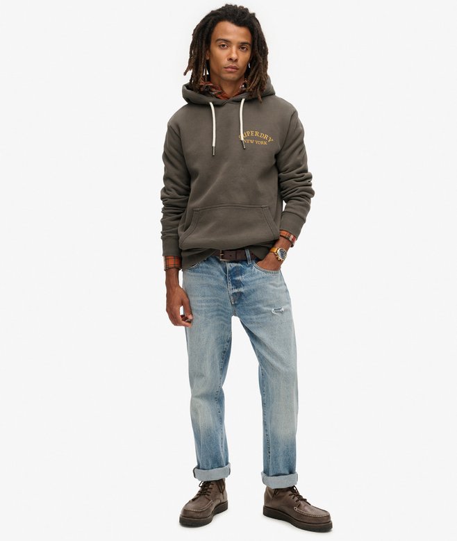 Tattoo Back Graphic Loose Hoodie