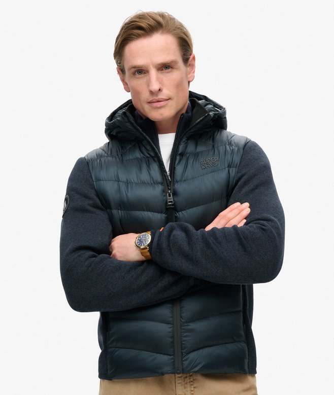 Hooded Knit Storm Hybrid Jacket