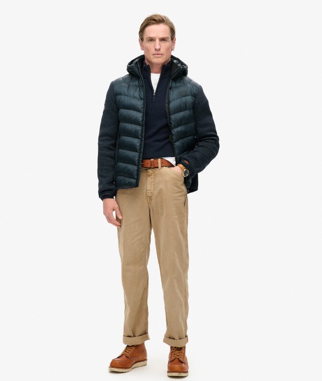Hooded Knit Storm Hybrid Jacket