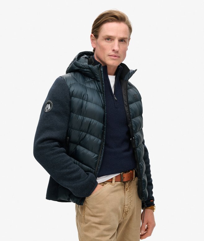 Hooded Knit Storm Hybrid Jacket