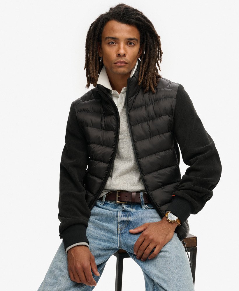 Sort Storm sort Storm Hybrid bomberjakke med fleece til mænd | Superdry DK