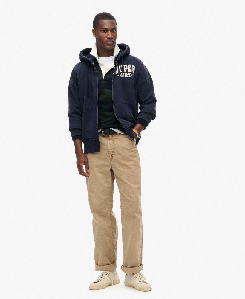 mens Vintage Athletic Zip Hoodie in RICH NAVY | Superdry US