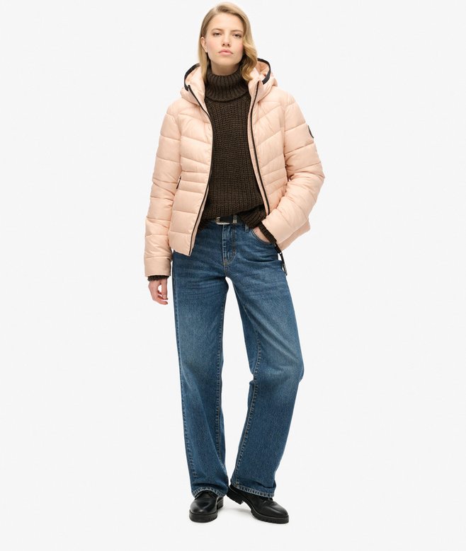 Hooded Fuji Quilted Padded Jacket