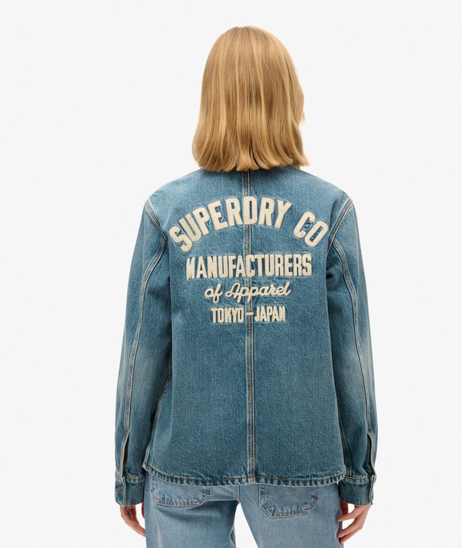 Embroidered Denim Chore Jacket