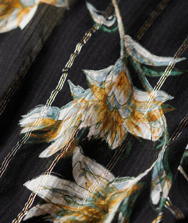 70s Sleeve Pleated Woven Top
