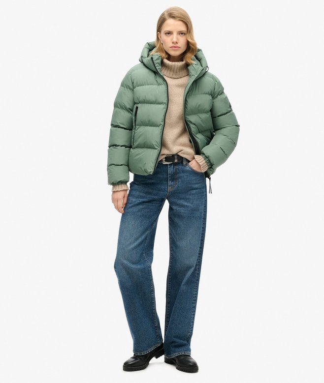 Hooded Sports Puffer Jacket