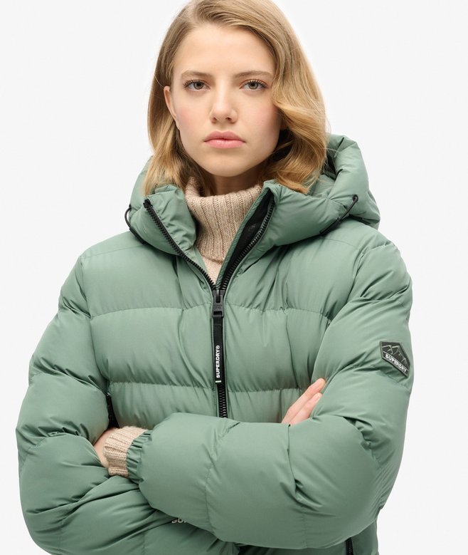 Hooded Sports Puffer Jacket