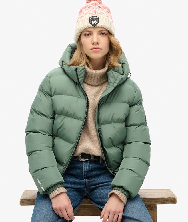 Hooded Sports Puffer Jacket