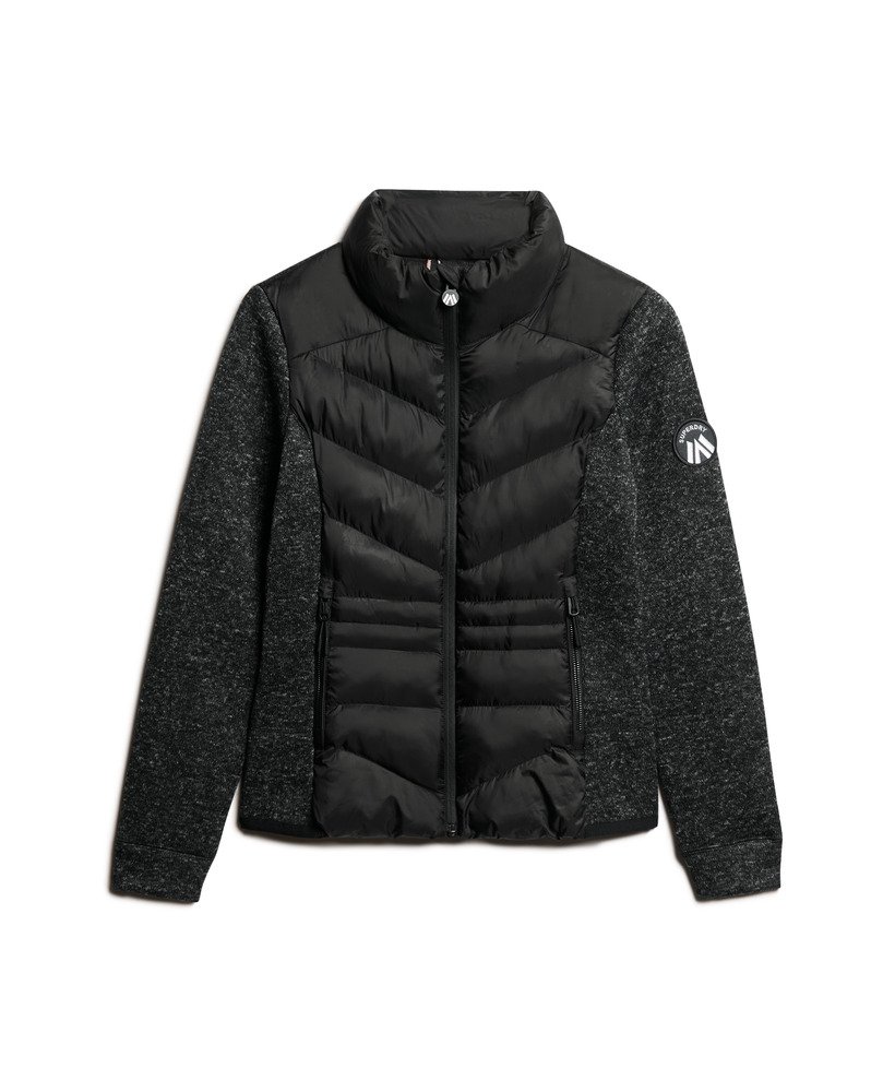 womens Storm Knit Hybrid Jacket in Black | Superdry US
