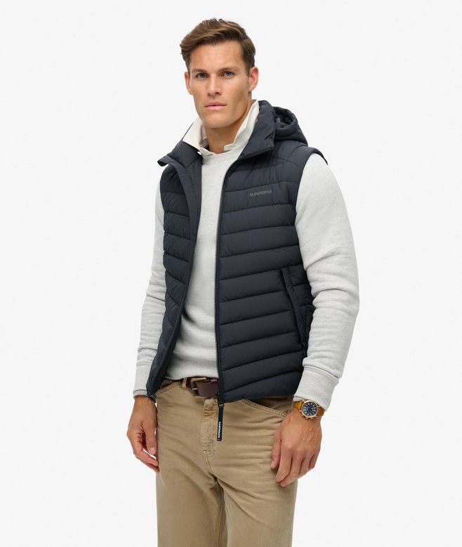 Gewatteerde Bodywarmer met Capuchon voor Heren - Mezam Store