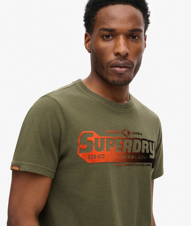 Flocked Fade Graphic T Shirt