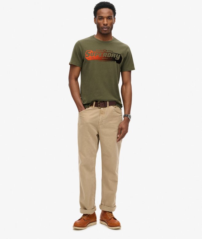 Flocked Fade Graphic T Shirt