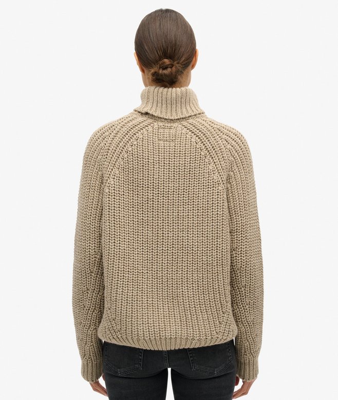 Slouchy Stitch Roll Neck Knit