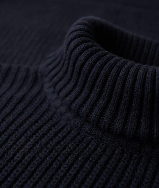 The Merchant Store - Textured Roll Neck Jumper