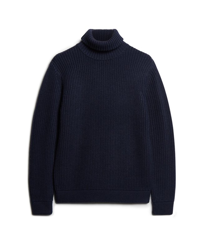 The Merchant Store - Textured Roll Neck Jumper