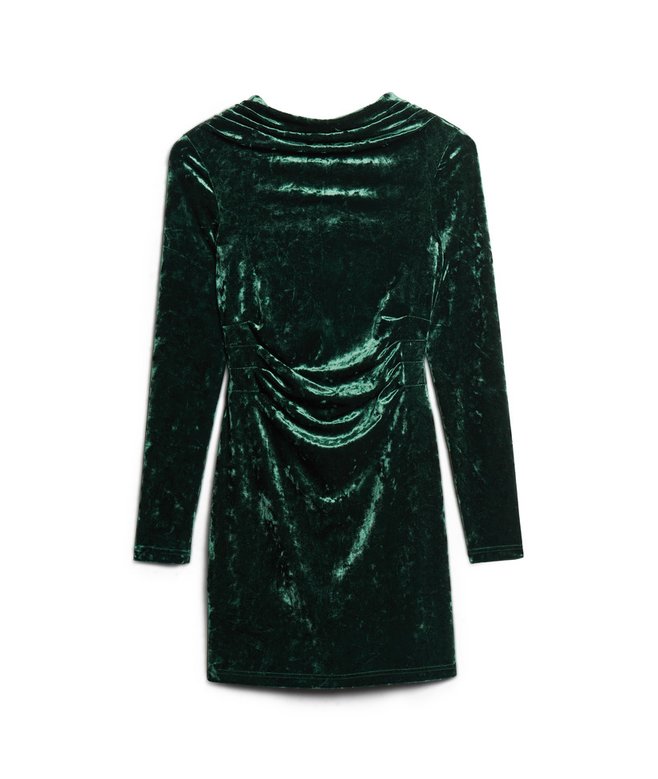 Velvet Long Sleeve Mini Dress