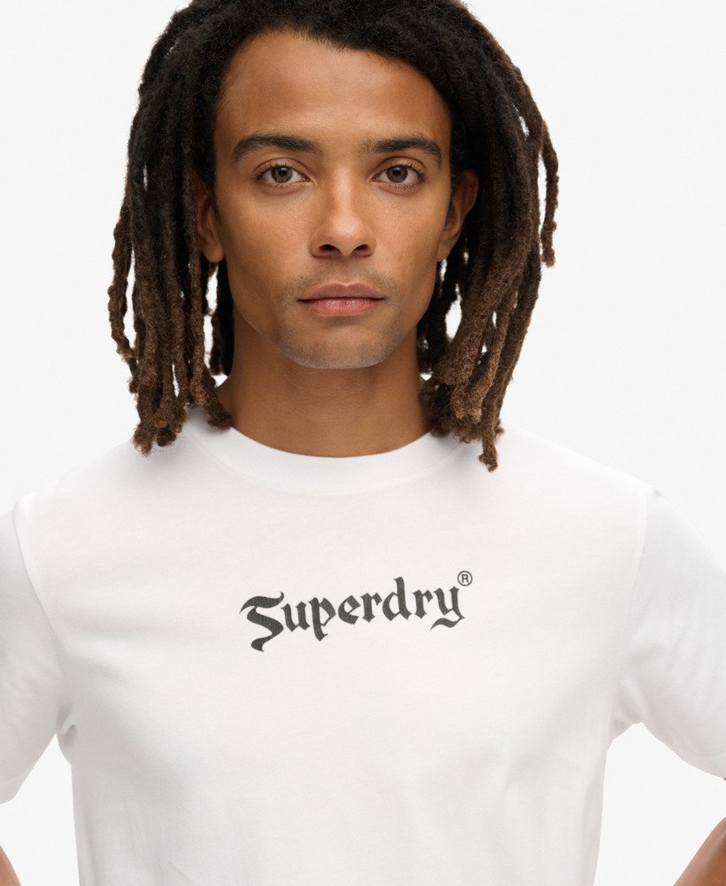 mens Retro Rock Graphic T-Shirt in OPTIC | Superdry CA-EN