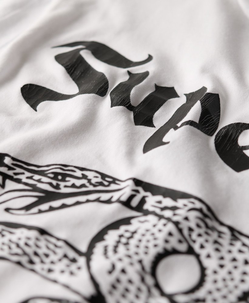 mens Retro Rock Graphic T-Shirt in OPTIC | Superdry CA-EN