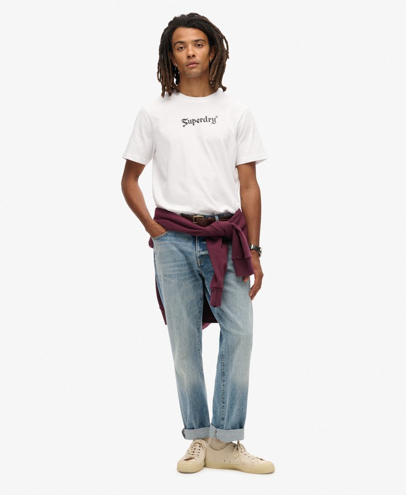 mens Retro Rock Graphic T-Shirt in OPTIC | Superdry CA-EN