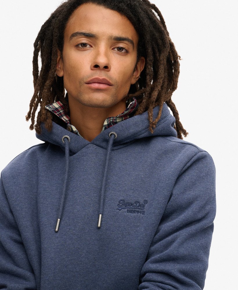 mens Essential Logo Hoodie in Enamel Green/Orange | Superdry CA-EN