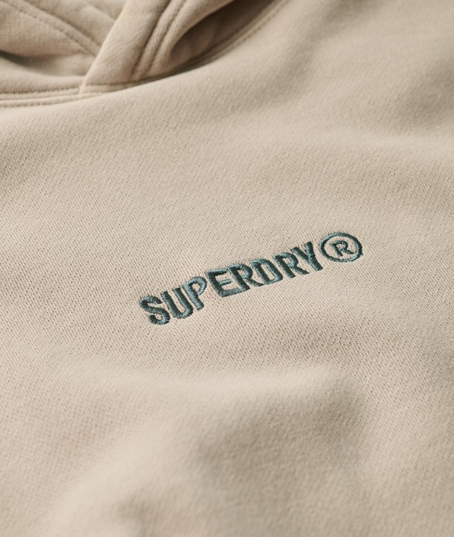 Micro Logo Graphic Loose Hoodie
