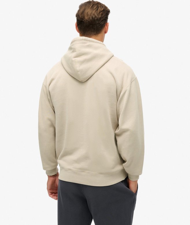 Micro Logo Graphic Loose Hoodie
