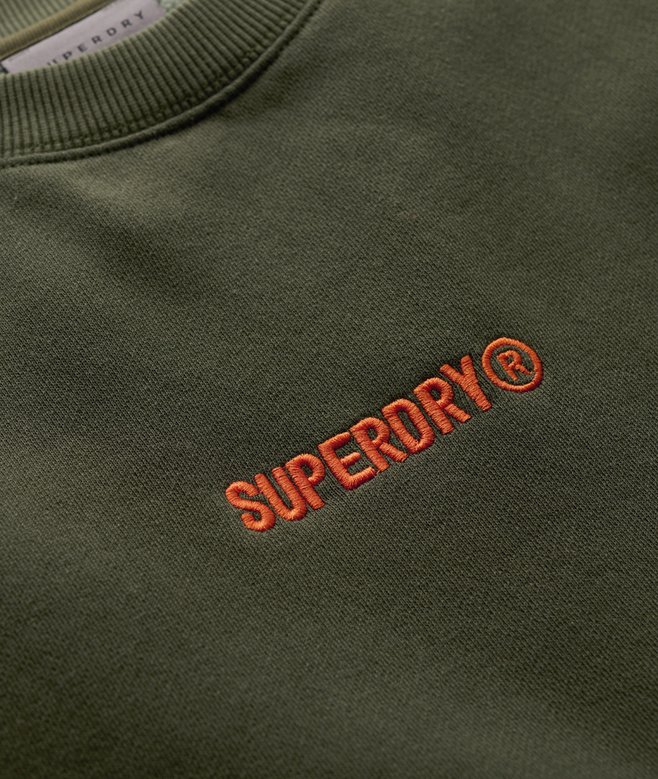 Micro Logo Graphic Loose Crew Sweatshirt