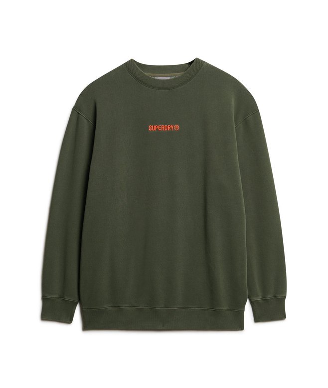 Micro Logo Graphic Loose Crew Sweatshirt