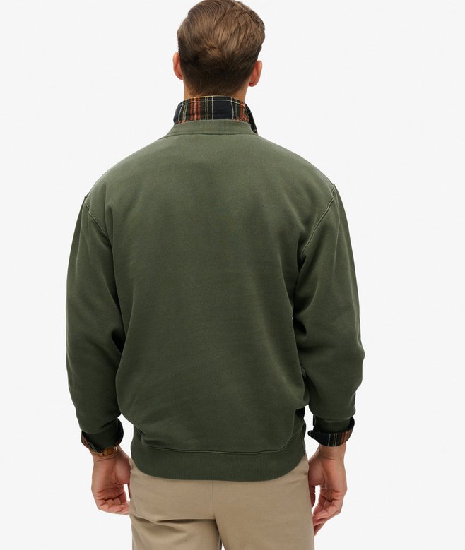 Micro Logo Graphic Loose Crew Sweatshirt