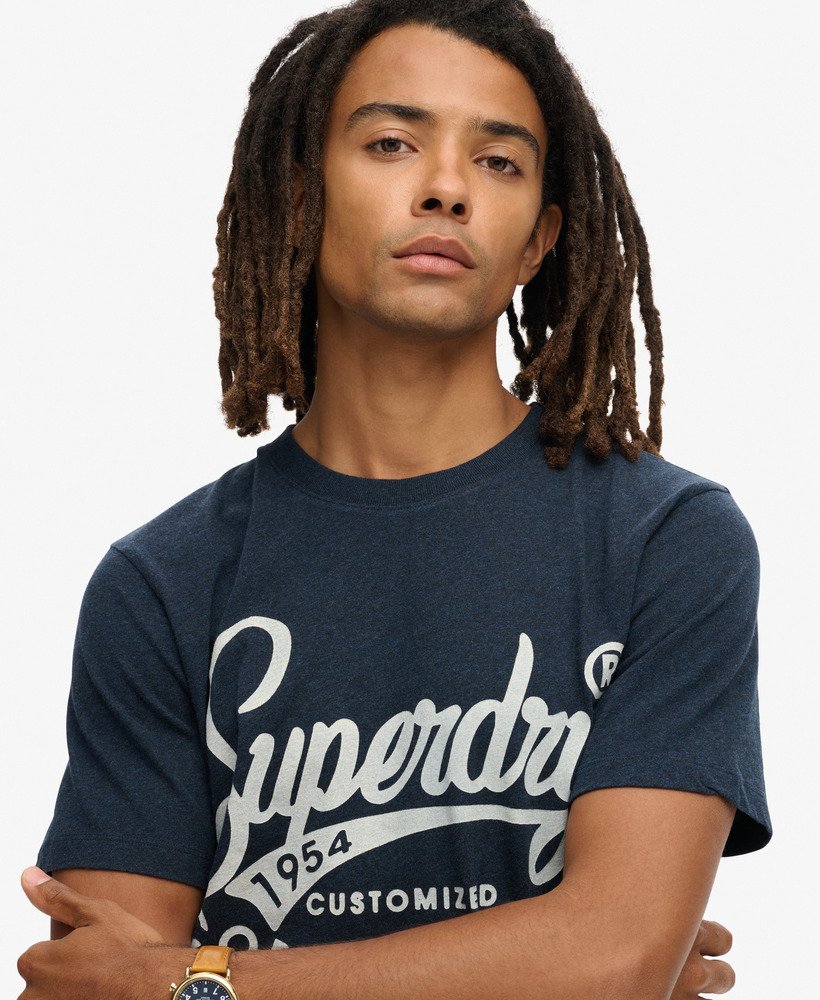 mens Copper Label Workwear T-Shirt in Surplus Black Blue Grit
