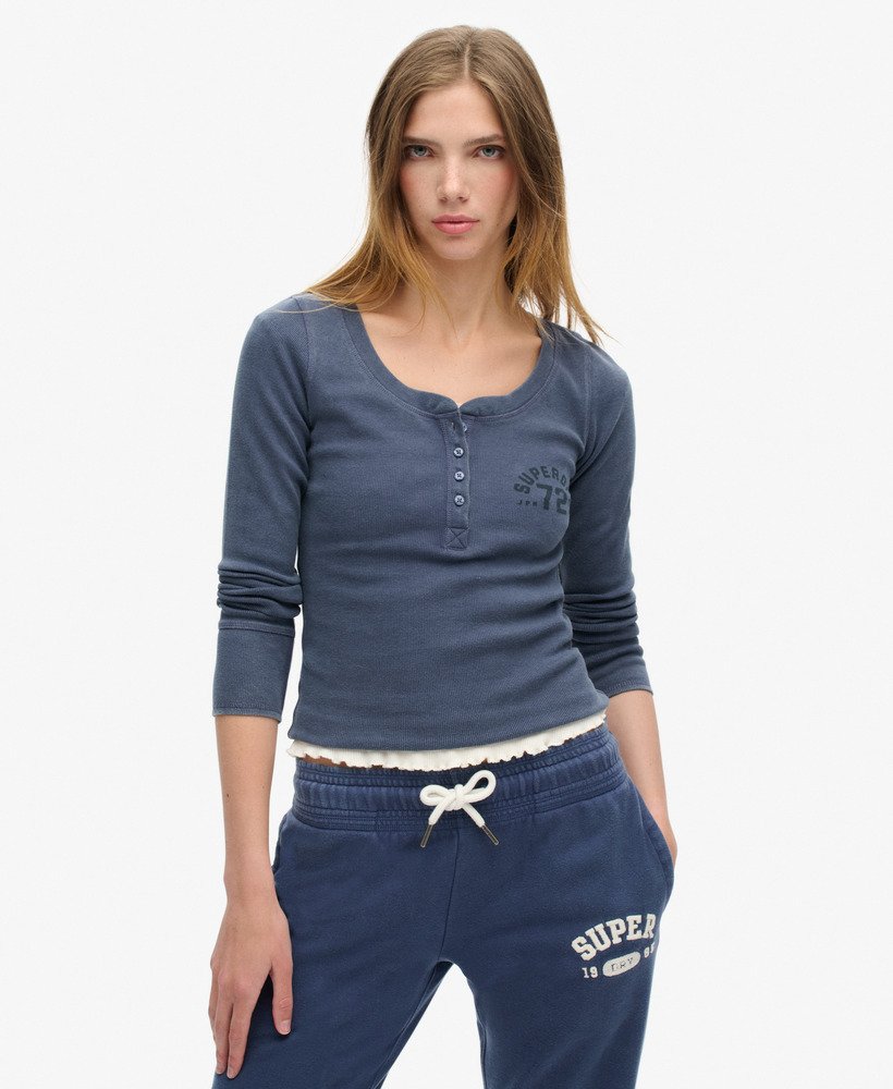 Ladies' Performance Button-Down Long Sleeve - Navy