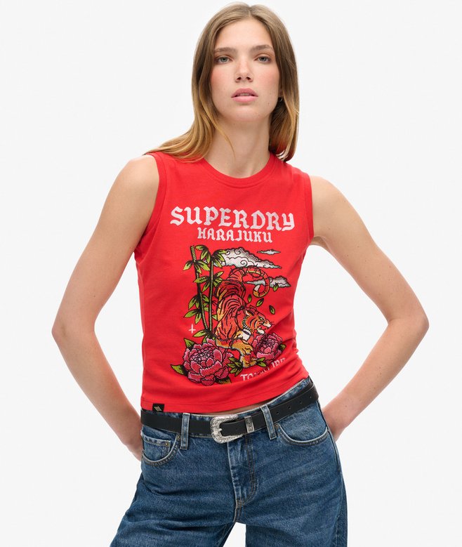 Tattoo Rhinestone Vest