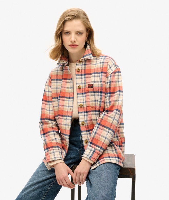Karierte Hemdjacke aus Flanell