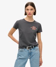 Tattoo Rhinestone Fitted T-Shirt