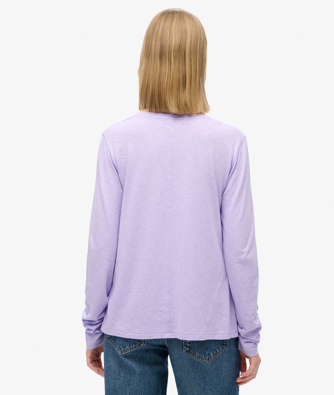 Long Sleeve V Neck Jersey Top