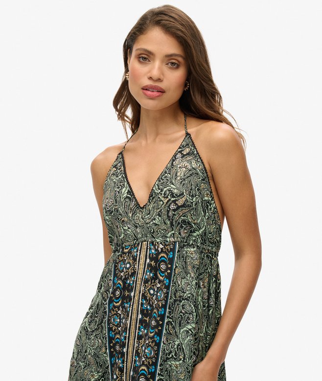 Paisley Print Maxi Dress