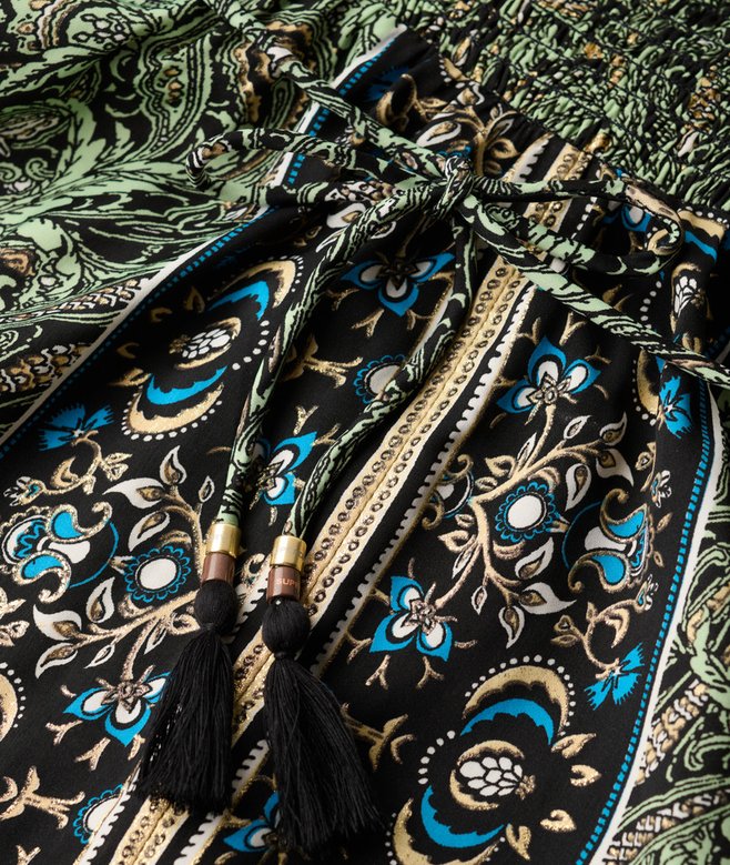 Paisley Print Bandeau Dress