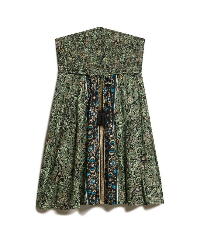 Paisley Print Bandeau Dress