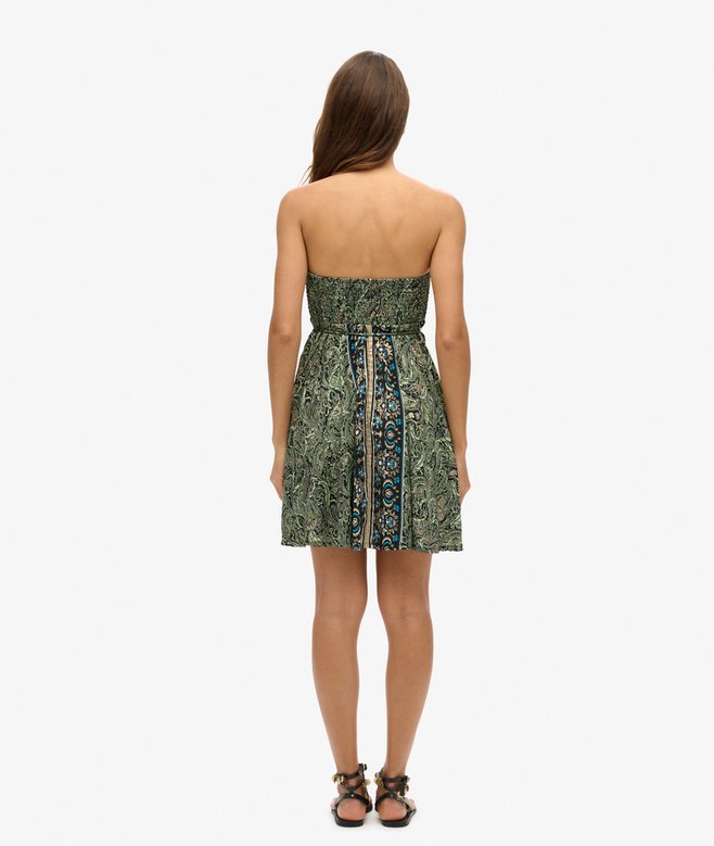 Paisley Print Bandeau Dress